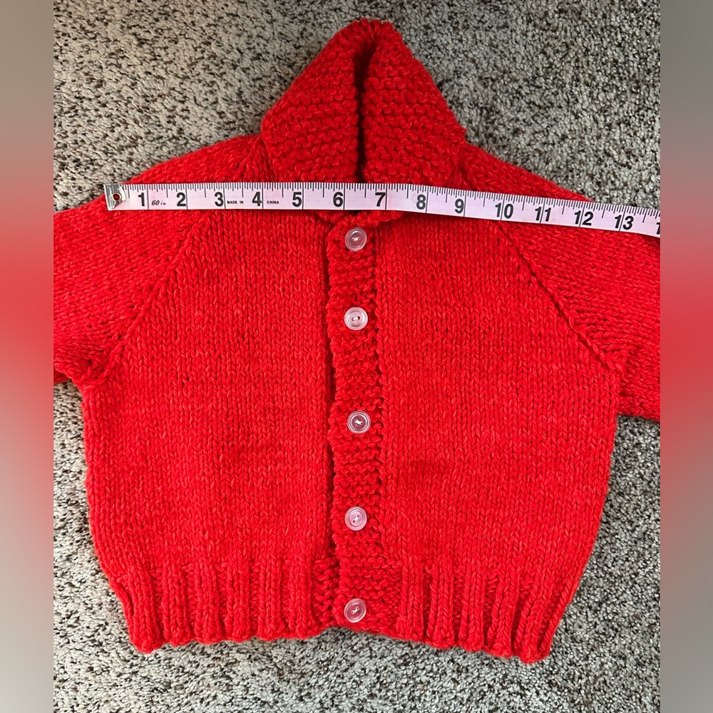 Vintage infant/toddler size handmade Mickey Mouse shawl collar cardigan - Picture 4 of 8
